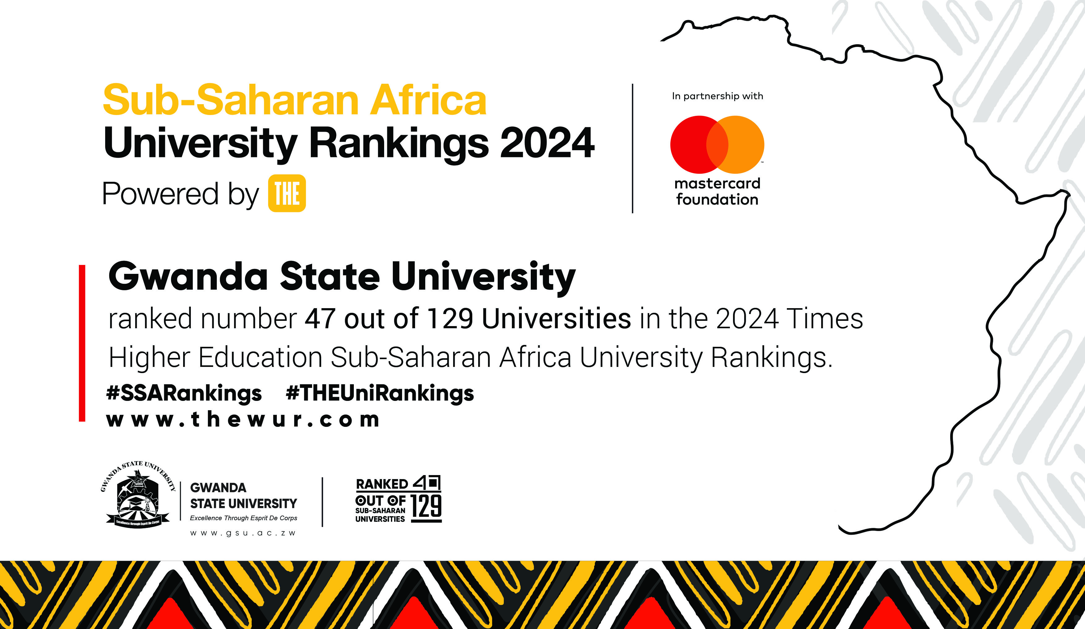 Great News! Gwanda State University Ranked in the Times Higher Education Sub-Saharan Africa University Rankings